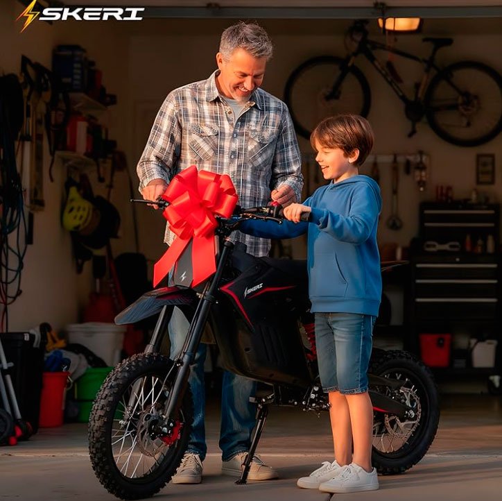 Skeri electric dirt bike as a gift