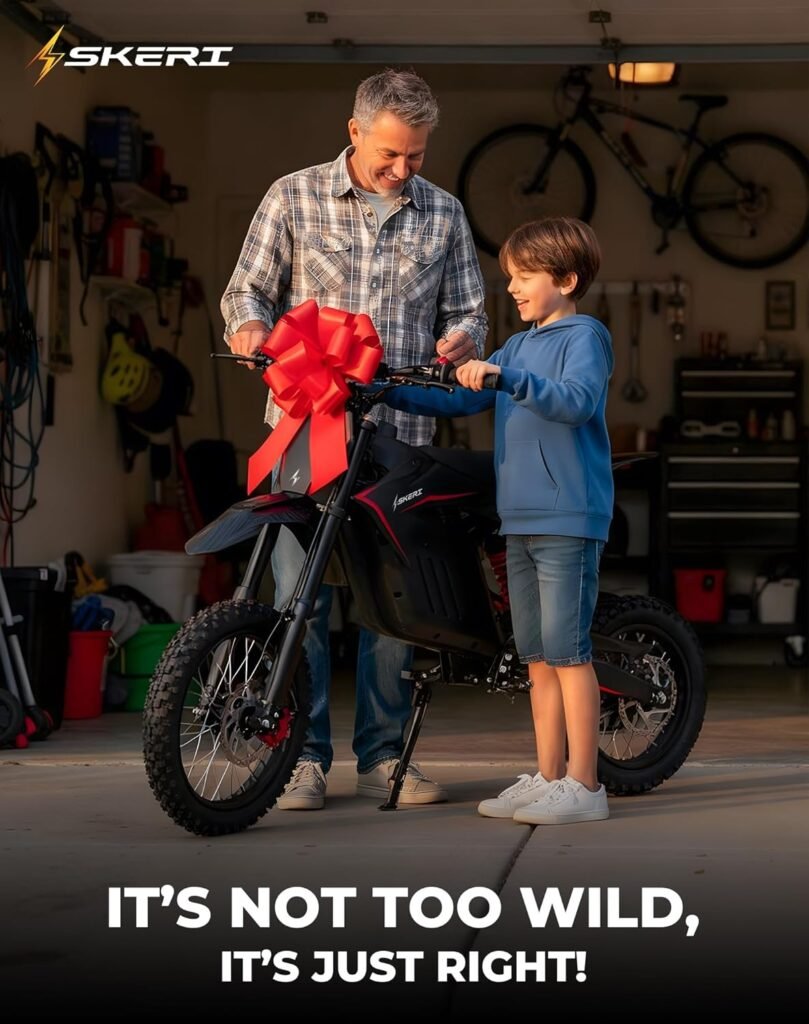 Skeri electric dirt bike designed for teens and adult beginners